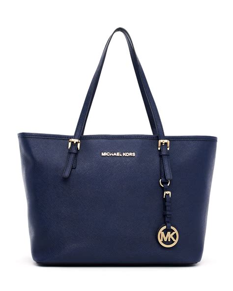 michael michael kors jet set small saffiano travel tote navy|jet set travel large saffiano.